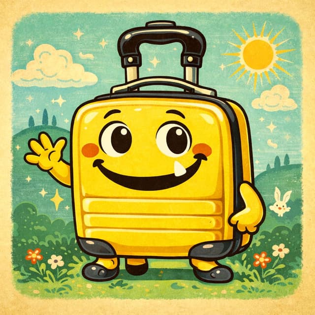 Yellow Suitcase — PitPat mascot