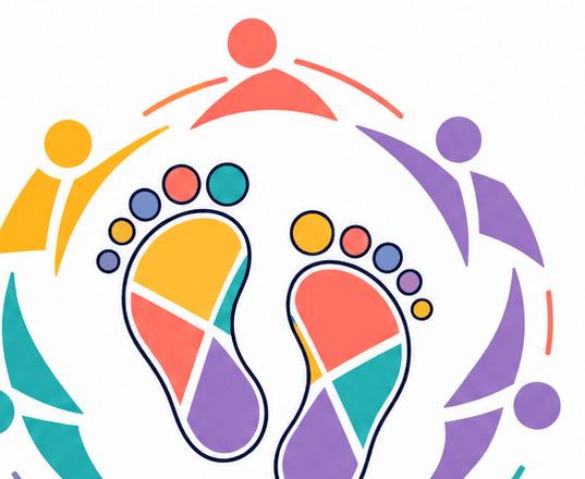 Support circle — parents and baby feet